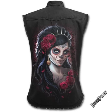 DAY OF THE DEAD - Sleeveless Worker Shirt Black (Plain) - K026G070