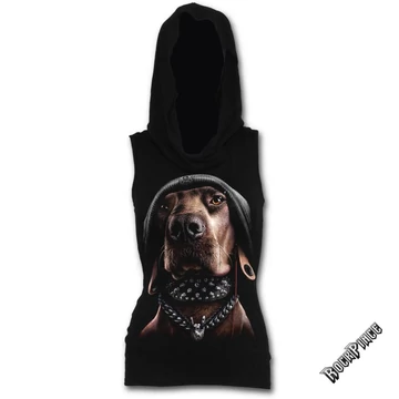 DAWG - Sleeveless Gothic Hood Black (Plain) - F034G073