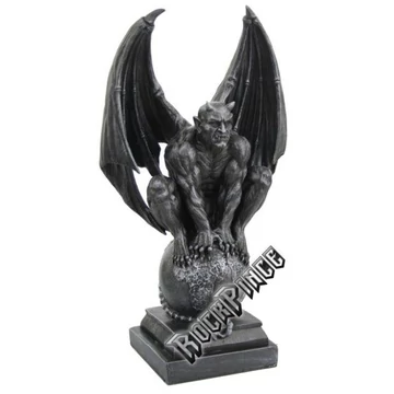 Demon sitting on globe - SZOBOR - 766-7119