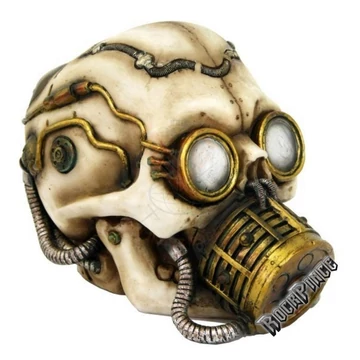 Steampunk skull with gas mask and goggles - koponya - 766-7125