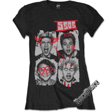 5 SECONDS OF SUMMER - DOODLE FACES - női póló - 5SOSTS21LB