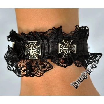 Gót csipke karkötő máltai kereszt díszekkel