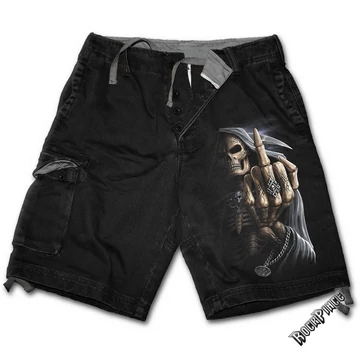 BONE FINGER - Vintage Cargo Shorts Black (Plain) - M005M701