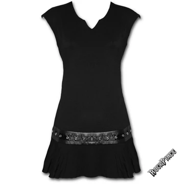 GOTHIC ROCK - Stud Waist Mini Dress Black (Plain) - P002F108