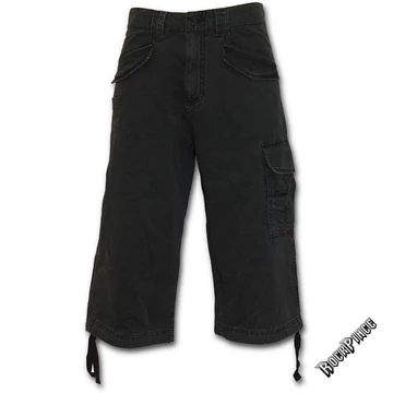 METAL STREETWEAR - Vintage Cargo Shorts 3/4 Long Black (Plain) - P003M705