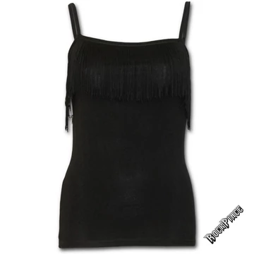 URBAN FASHION - Tassel Layered Camsole Top Black (Plain) - P004G065