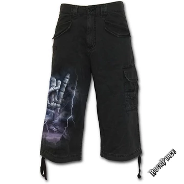 ROCK ETERNAL - Vintage Cargo Shorts 3/4 Long Black (Plain) - T136M705