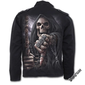 BOSS REAPER - Military Lined Jacket with Hidden Hood (Plain) - T138M657