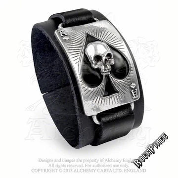 Alchemy - Ace of Dead Spades - bőr csuklószorító ULA1