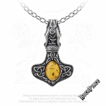 Alchemy - Amber Dragon Thorhammer - nyaklánc P728