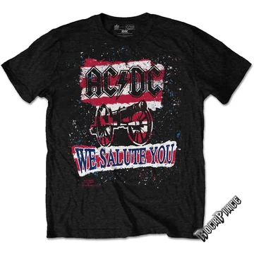 AC/DC - We Salute You Stripe - Unisex Póló - GDAACDCTS02MB