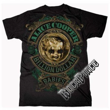 Alice Cooper - Billion Dollar Baby Crest - unisex póló - ACTEE02MB