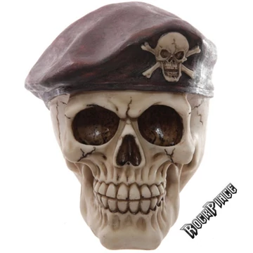 Skull With Berets - koponya - BORDÓ - SK207