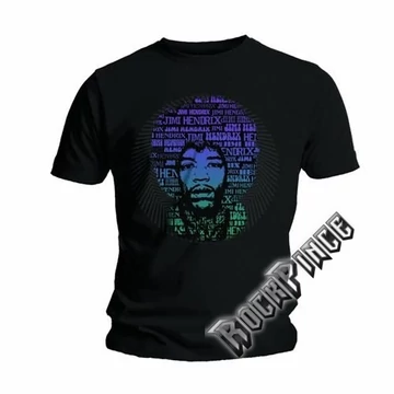 JIMI HENDRIX - AFRO SPEECH - unisex póló - JHXTS02MB