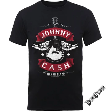 Johnny Cash - Winged Guitar - Unisex Póló - BILMAR00176