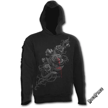 FATAL ATTRACTION - Gothic Black Strap Hoody Black (Plain) - D061M460