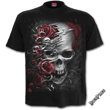 SKULLS N&#039; ROSES - T-Shirt Black - E024M101