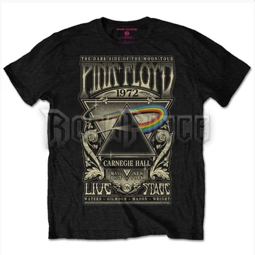 PINK FLOYD - CARNEGIE HALL POSTER - S - unisex póló - PFTEE78MB / PFTEEP78MB