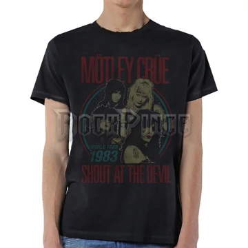 Motley Crue - Vintage World Tour Devil - Unisex Póló - MOTTEE21MB