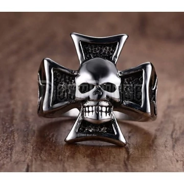 Hell Rider Iron Cross - acél gyűrű