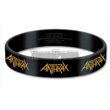ANTHRAX - Logo - szilikon karkötő - ANTHGUM01