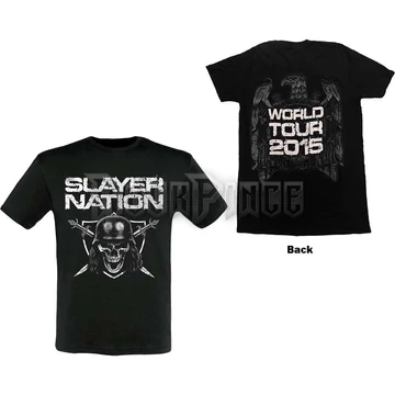 SLAYER - SLAYER NATION 2015 DATES - unisex póló - SLAY01001A238