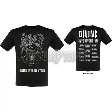 SLAYER - DIVINE INTERVENTION 2014 DATES - unisex póló - SLAY01001A239