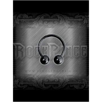 Black steel circular barbell - piercing BKCB