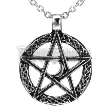 Pentagram Crescent Moon - ACÉL MEDÁL