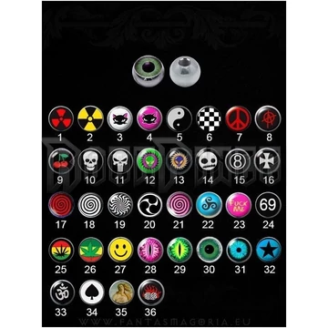 Picture ball - piercing kiegészítő PJB-1.6-6