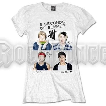 5 SECONDS OF SUMMER - SCRIBBLES - női póló - 5SOSTS01LW