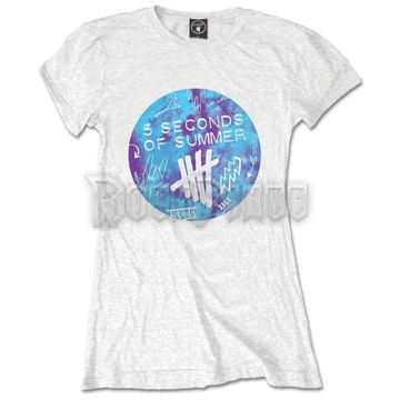 5 SECONDS OF SUMMER - TIE-DYE SCRIBBLE LOGO - női póló - 5SOSTS09LW