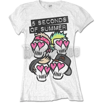 5 SECONDS OF SUMMER - SPRAY SKULLS - női póló - 5SOSTS23LW