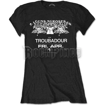 GUNS N' ROSES - TROUBADOUR FLYER - női póló - GNRTS29LB
