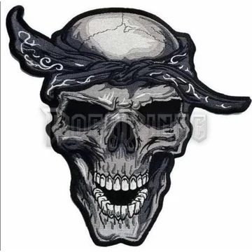 Rockabilly Biker Skull - hátfelvarró