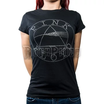 PINK FLOYD - CIRCLE LOGO (DIAMANTE) - női póló - PFTS91LB