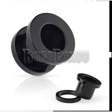 Fekete akril fültágító - 1-20 mm