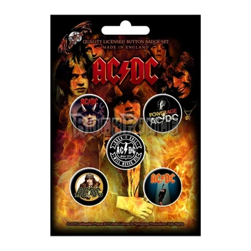 AC/DC - Highway To Hell - 5 db-os kitűző szett - BB003