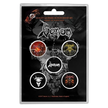 Venom - Black Metal - 5 db-os kitűző szett - BB012