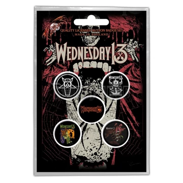 Wednesday 13 - Condolences - 5 db-os kitűző szett - BB029