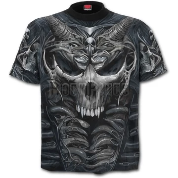 SKULL ARMOUR - Allover T-Shirt Black - W030M105 - UNISEX PÓLÓ