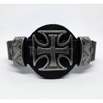 Vaskeresztes bőrkarkötő - 27#BR