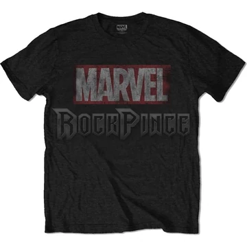 MARVEL COMICS - DISTRESSED BOX LOGO - unisex póló - MARVTS15MBD