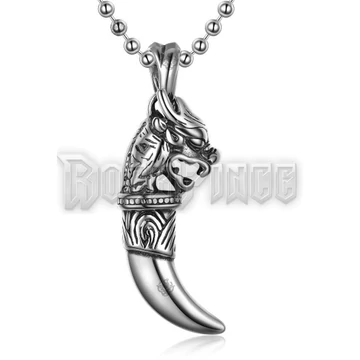 Wolf Tooth Dragon - acél medál