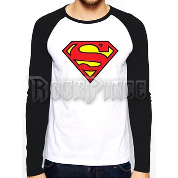 Superman - Logo - LONG-SLEEVE BASEBALL SHIRT - PE14056BSWPL