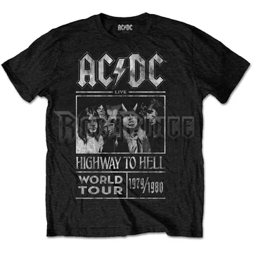 AC/DC - Highway to Hell World Tour 1979/1980 - Unisex Póló - ACDCTTRTW01MB