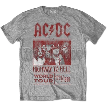AC/DC - Highway to Hell World Tour 1979/1980 - Unisex Póló - ACDCTTRTW01MG