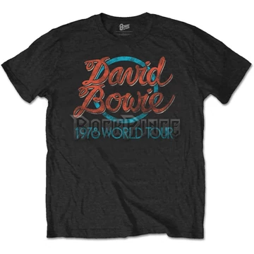 David Bowie - 1978 World Tour - unisex póló - BOWTTRTW01MB