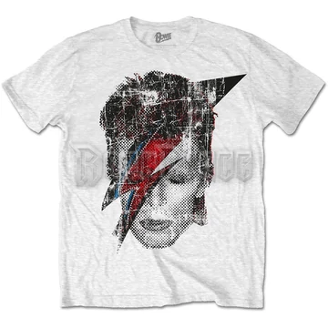 David Bowie - Halftone Flash Face - unisex póló - BOWTS17MW