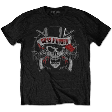 Guns N&#039; Roses - Distressed Skull - unisex póló - GNRTS47MB